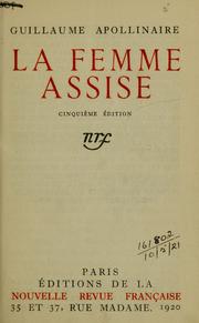 Cover of: La femme assise. by Guillaume Apollinaire