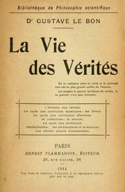 Cover of: La vie des vérités