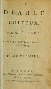 Cover of: Le diable boiteux. by Alain René Le Sage