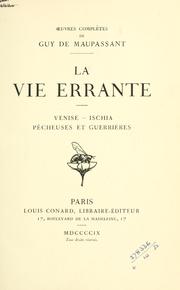 Cover of: La vie errante by Guy de Maupassant