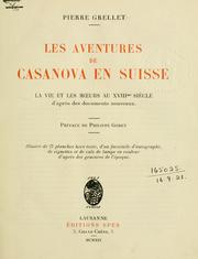 Cover of: Les aventures de Casanova en Suisse by Pierre Grellet