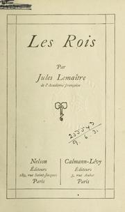 Cover of: Les rois