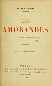 Cover of: Les amorandes.