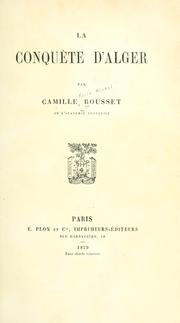 Cover of: La conquête d'Alger.