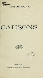 Causons by Louis Lalande