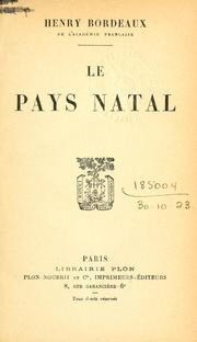 Cover of: Le pays natal by Henri Bordeaux