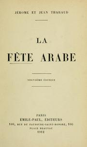 Cover of: La fête arabe