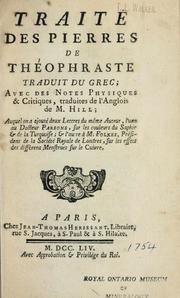 Cover of: Traité des pierres, traduit du grec by Paracelsus