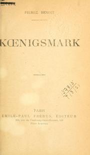 Cover of: Koenigsmark