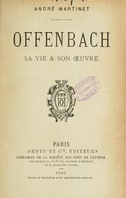 Cover of: Offenbach by André Martinet