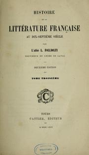 Cover of: Histoire de la littérature française au dix-septième siècle