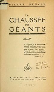 Cover of: La chaussée des géants by Pierre Benoît