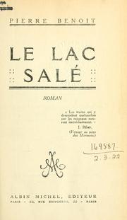 Cover of: La sac salé, roman.