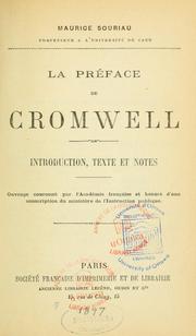 Cover of: La Préface de Cromwell by Maurice Anatole Souriau