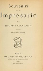 Cover of: Souvenirs d'un impresario.