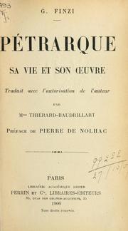 Cover of: Pétrarque: sa vie et son oeuvre