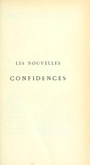 Cover of: Nouvelles confidences.