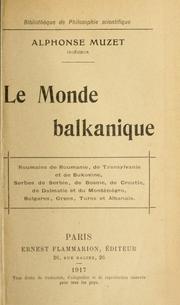 Cover of: Le monde balkanique. by Alphonse Muzet