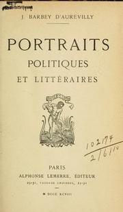 Cover of: Portraits politiques et littéraires.