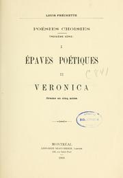 Cover of: Epaves poétiques: Véronica : drame en cinq actes