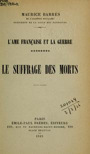 Cover of: L' âme française et la guerre.