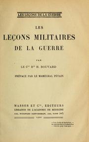 Cover of: Les leçons militaires de la guerre