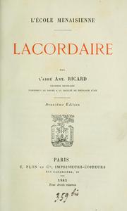 Cover of: Lacordaire