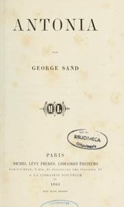 Cover of: Antonia by George Sand