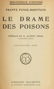 Cover of: drame des poisons: préf. de Albert Sorel.