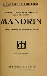 Cover of: Mandrin. by Frantz Funck-Brentano