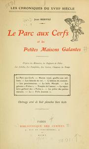 Cover of: Le parc aux cerfs et les petites maisons galantes