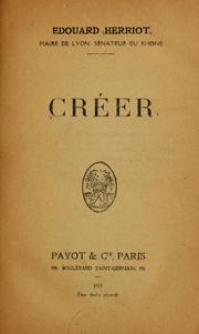 Cover of: Créer