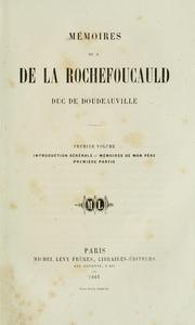 Cover of: Mémoires de M. de La Rochefoucauld, duc de Doudeauville.