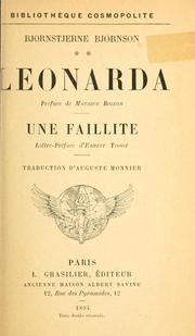 Cover of: Leonarda: préface de Maurice Bigeon.  Une faillite; lettre-préface d'Ernest Tissot.  Traduction d'Auguste Monnier.