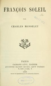 Cover of: François Soleil.