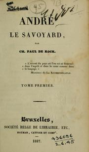 Cover of: André le Savoyard.
