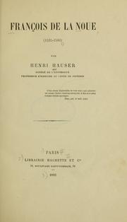 Cover of: François de la Noue, 1531-1591.