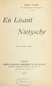 Cover of: En lisant Nietzsche