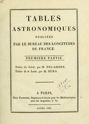 Cover of: Tables astronomiques