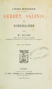 Cover of: Gerbet, Salinis et Rohrbacher by Antoine Ricard