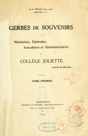 Cover of: Gerbes de souvenirs by Alphonse-Charles Dugas, Alphonse-Charles Dugas