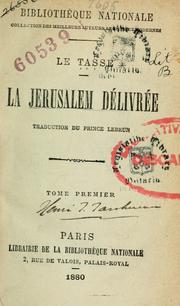Cover of: La Jérusalem délivrée.