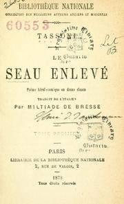 Cover of: Le seau enlevé.
