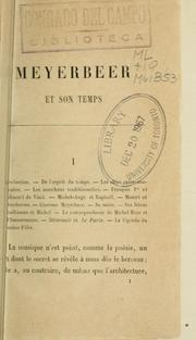 Cover of: Meyerbeer et son temps.