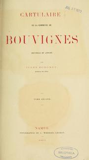 Cover of: Cartulaire de la commune de Bouvignes