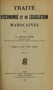 Cover of: Traité d'économie et de législation marocaines.: Préf. de Louis Marin.