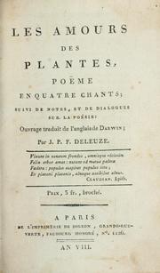 Cover of: Les amours des plantes by Erasmus Darwin