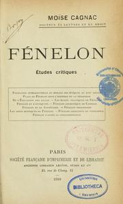 Cover of: Fénelon: études critiques.