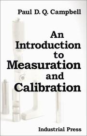 Cover of: An introduction to measuration and calibration by Paul D. Q. Campbell
