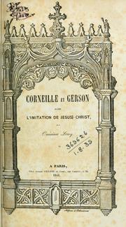 Cover of: Corneille et Gerson dans L'imitation de Jésus-Christ